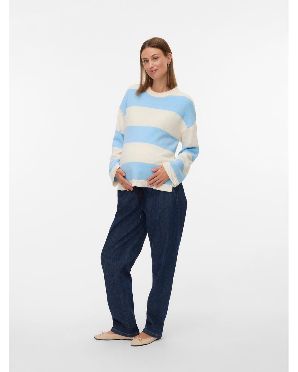 Mama.licious Blue Pullover Mlmonia Vita