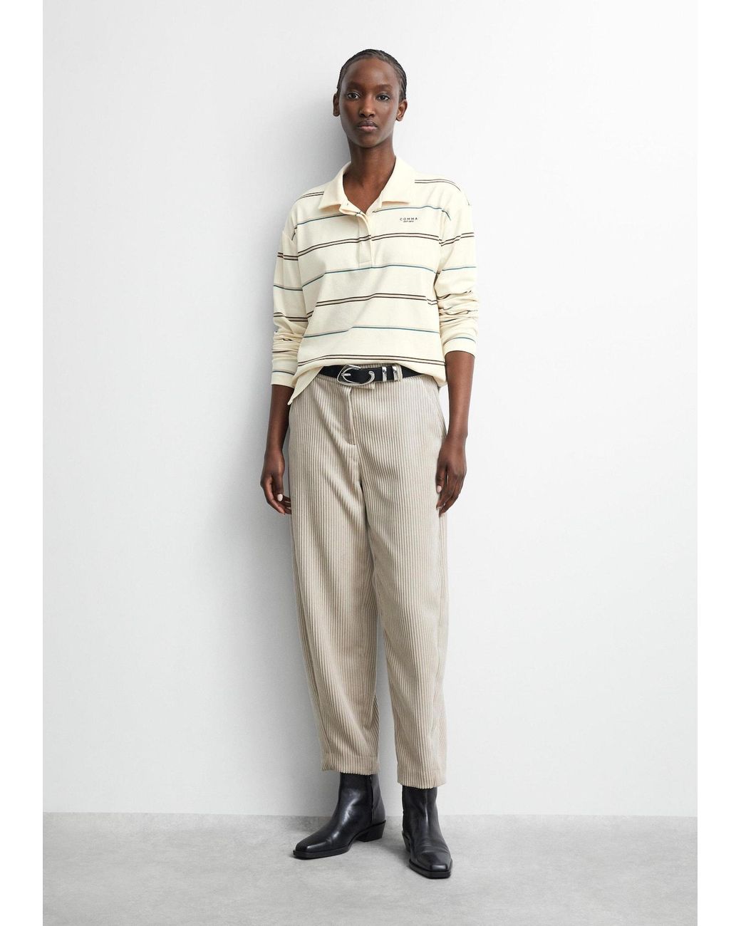 Comma, White Poloshirt