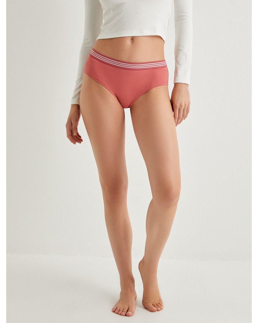 Koton Pink Unterhose Hipster Jacquard-Gummizug