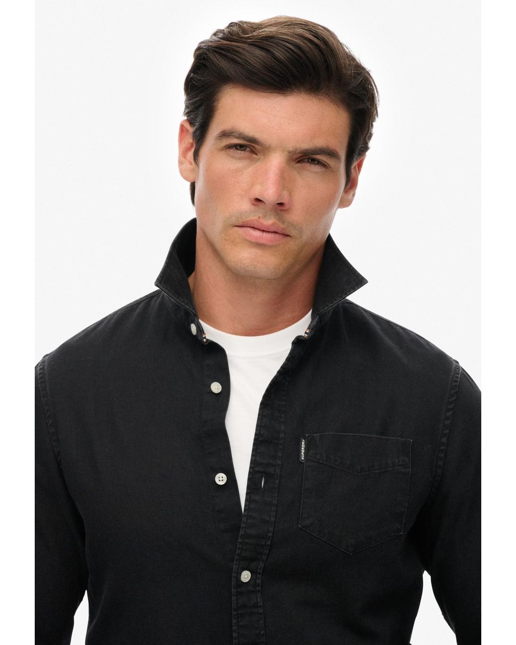 Superdry & Co Hemd Essential in Black für Herren