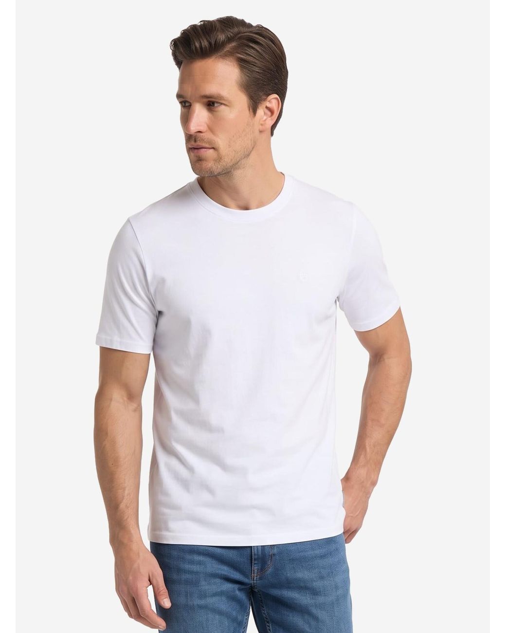 CASA MODA Shirt Basic in White für Herren