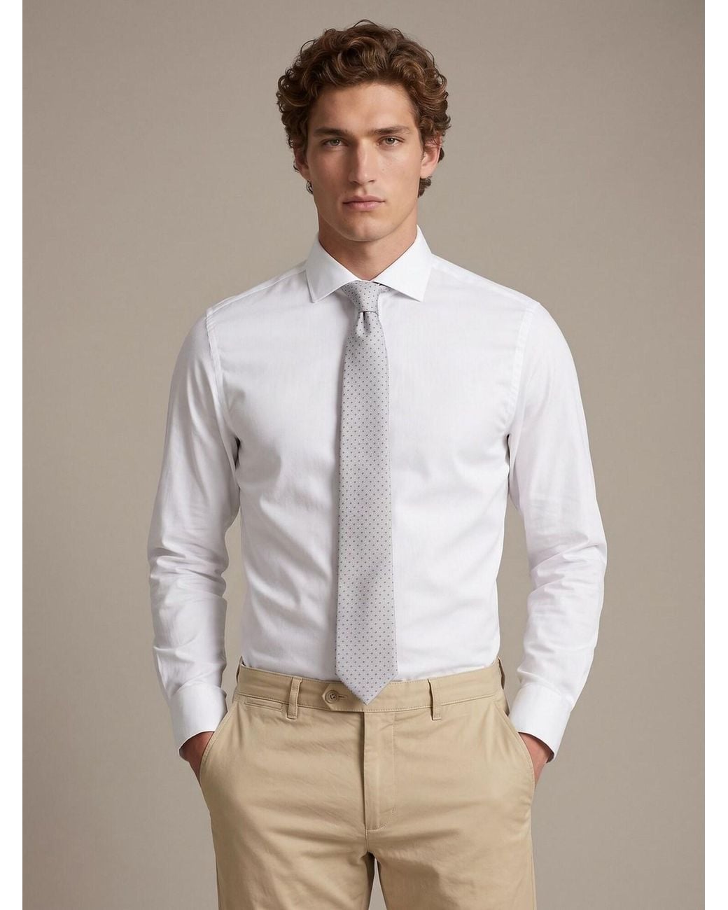 Suitable Krawatte in White für Herren