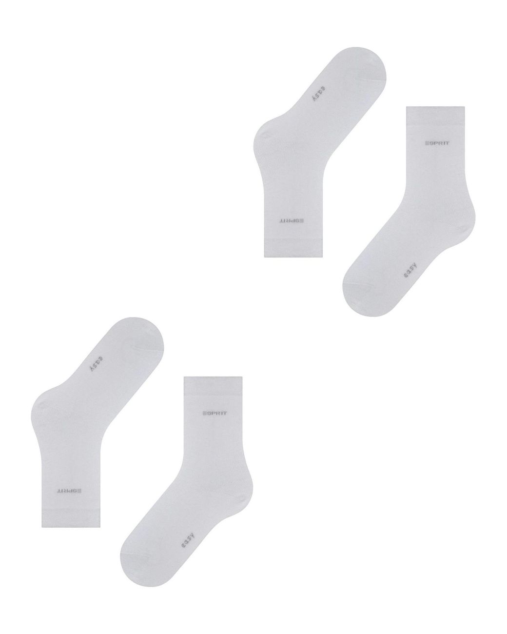 Esprit White Socken Basic Easy 2-Pack