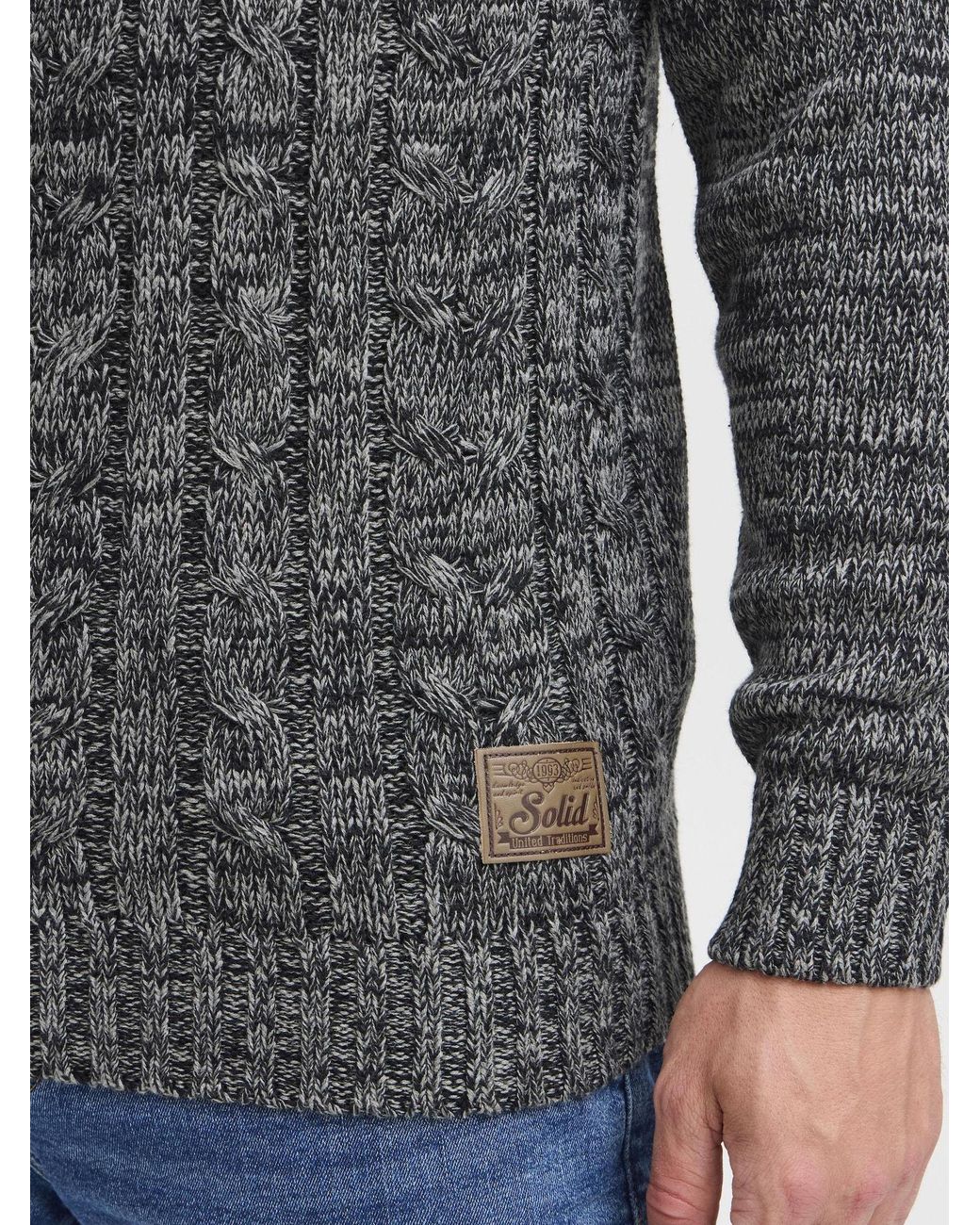 Solid Pullover Philemon in Gray für Herren