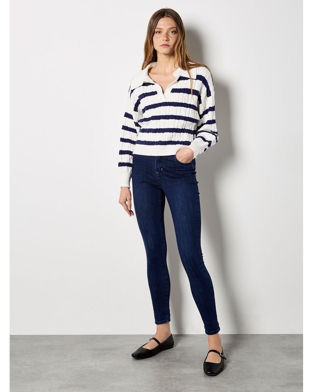 Apricot Blue Pullover