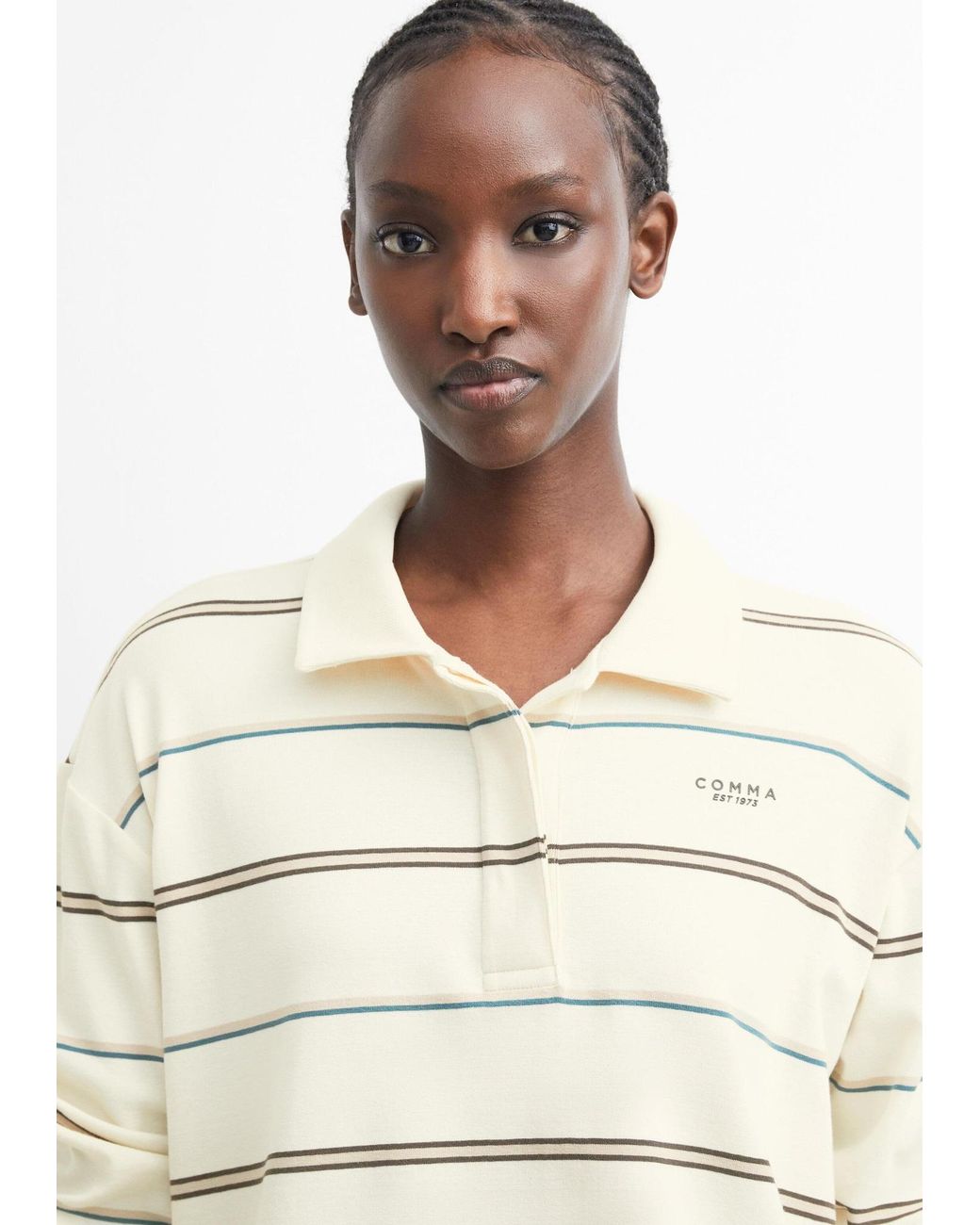 Comma, White Poloshirt