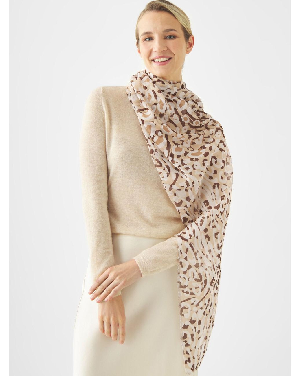 Codello Metallic Schal Tuch Leo-Print