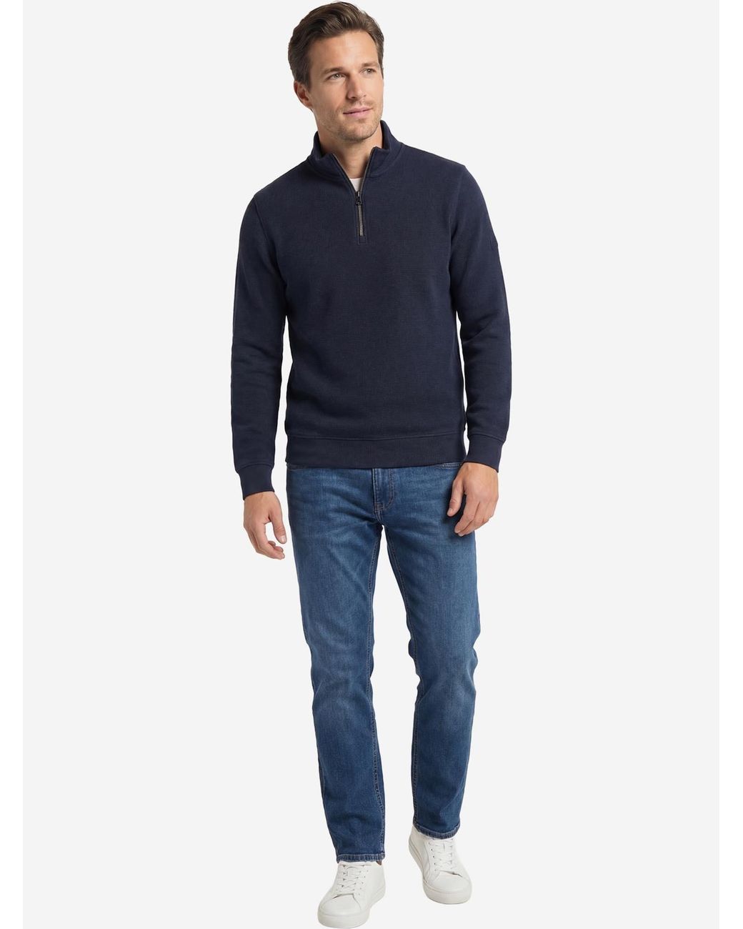 Redmond Pullover Basic in Blue für Herren