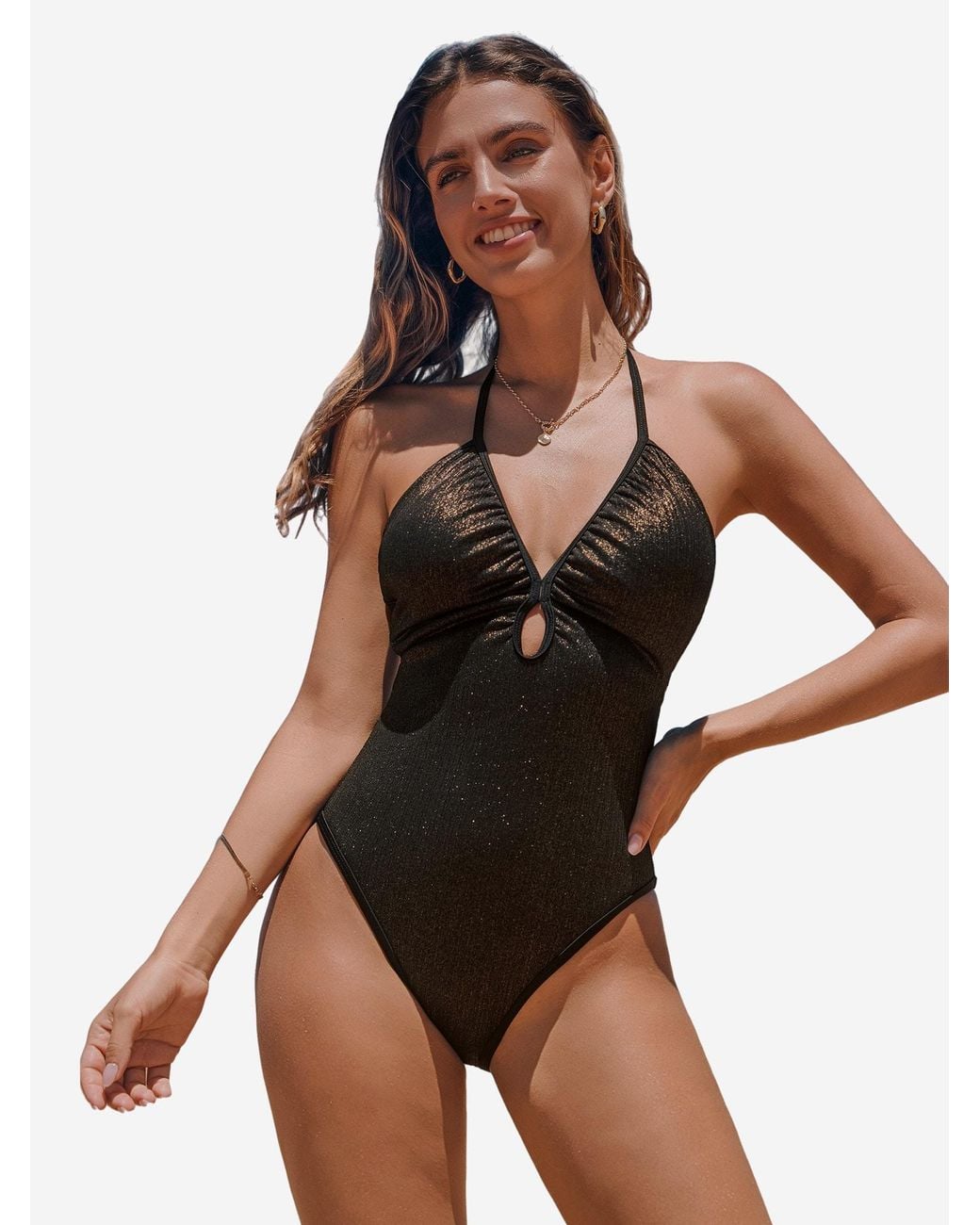 CUPSHE Brown Badeanzug