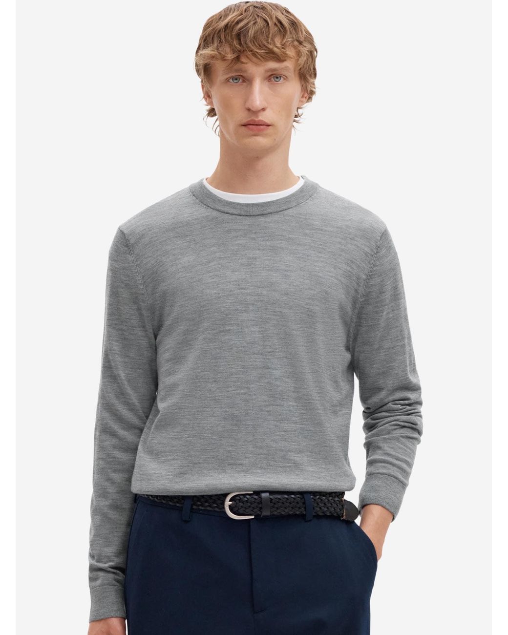SELECTED Pullover Tray in Gray für Herren