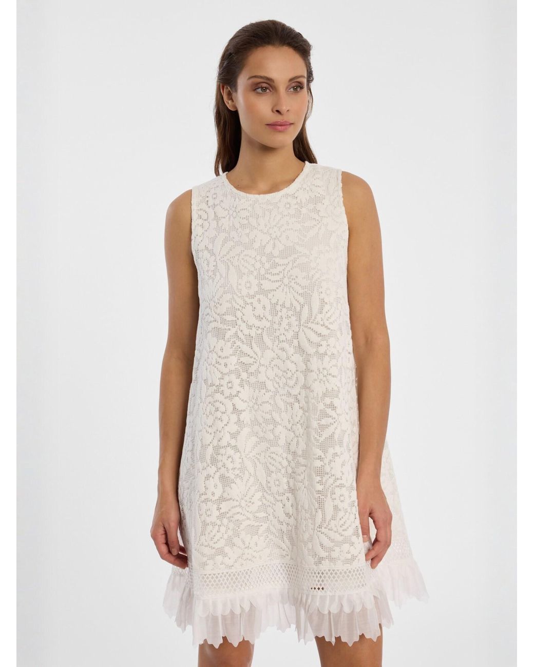 Ana Alcazar White Kleid Dalin