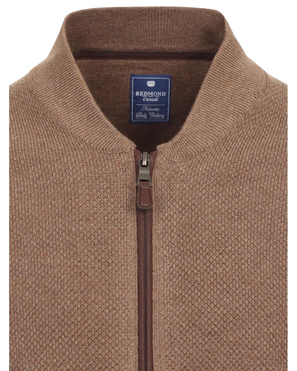 Redmond Strickjacke Basic in Brown für Herren