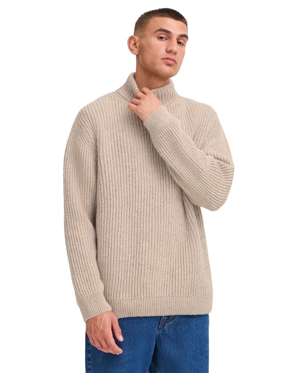 Solid Pullover Stiles in Natural für Herren