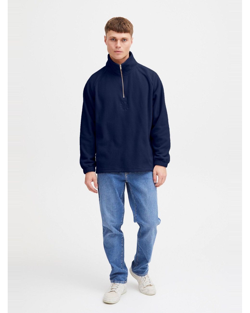 Solid Pullover Ibrahim in Blue für Herren