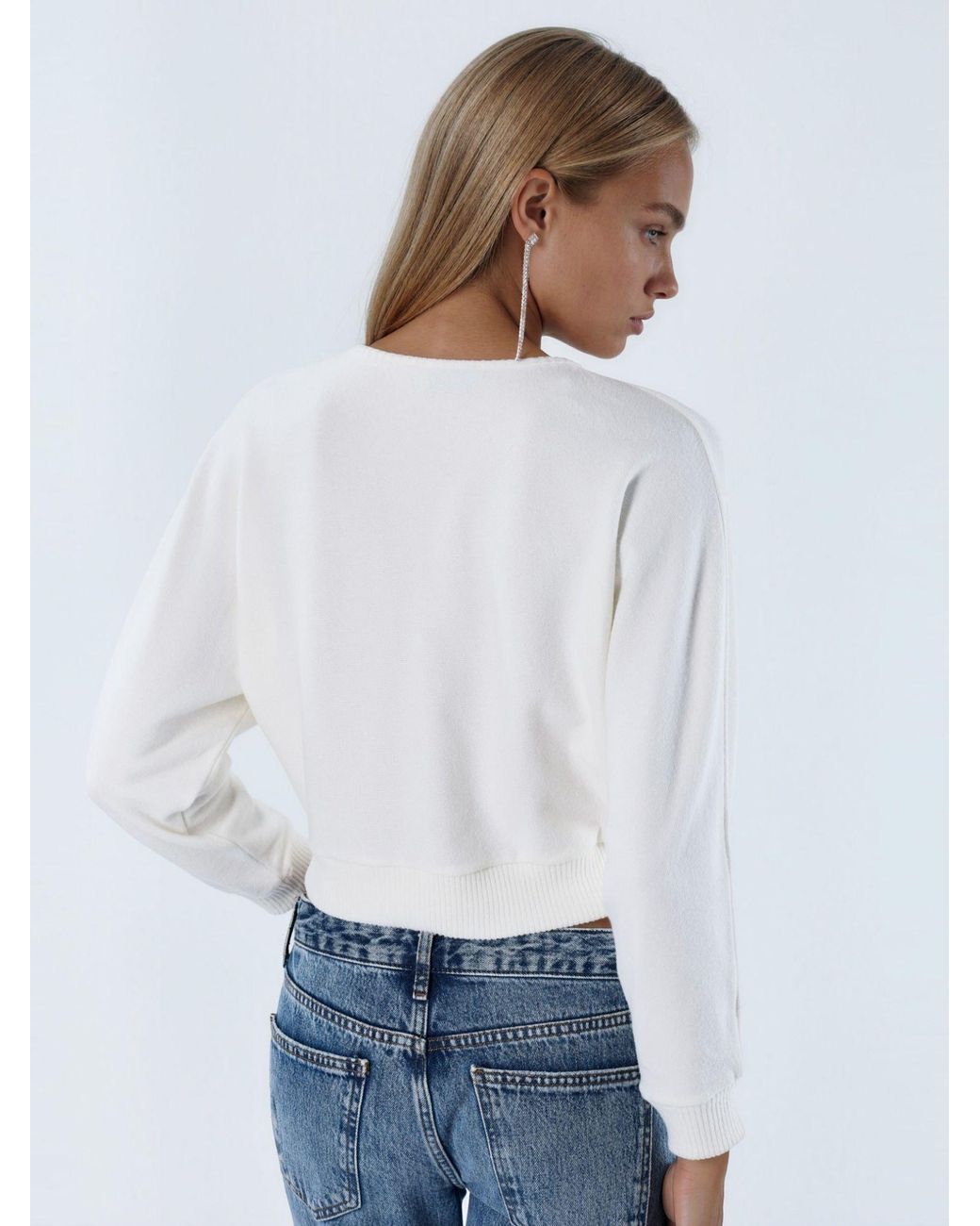Busem White Strickjacke