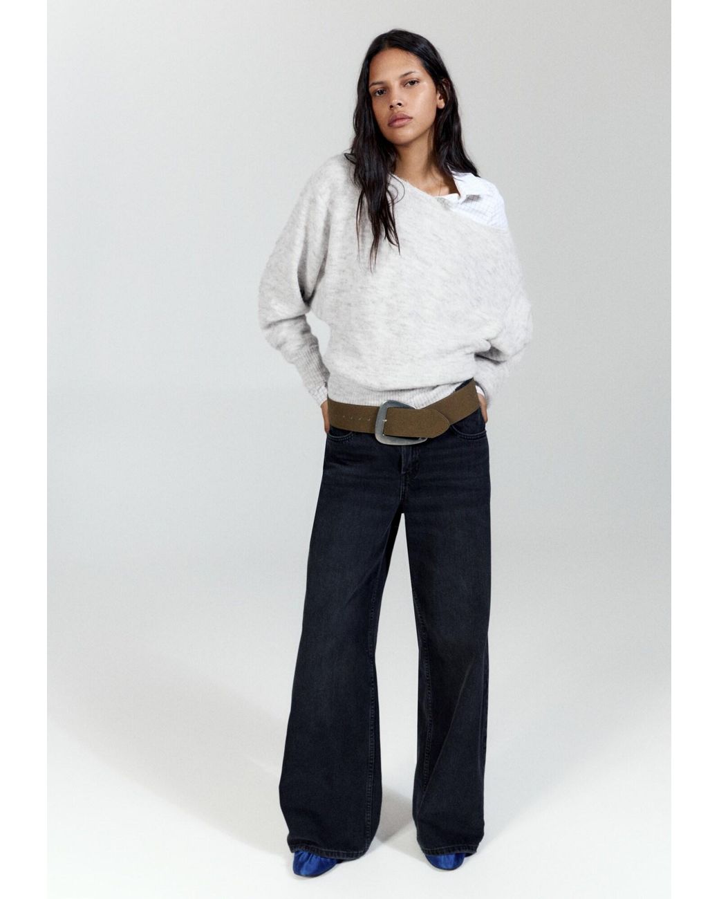 Pull&Bear White Pullover