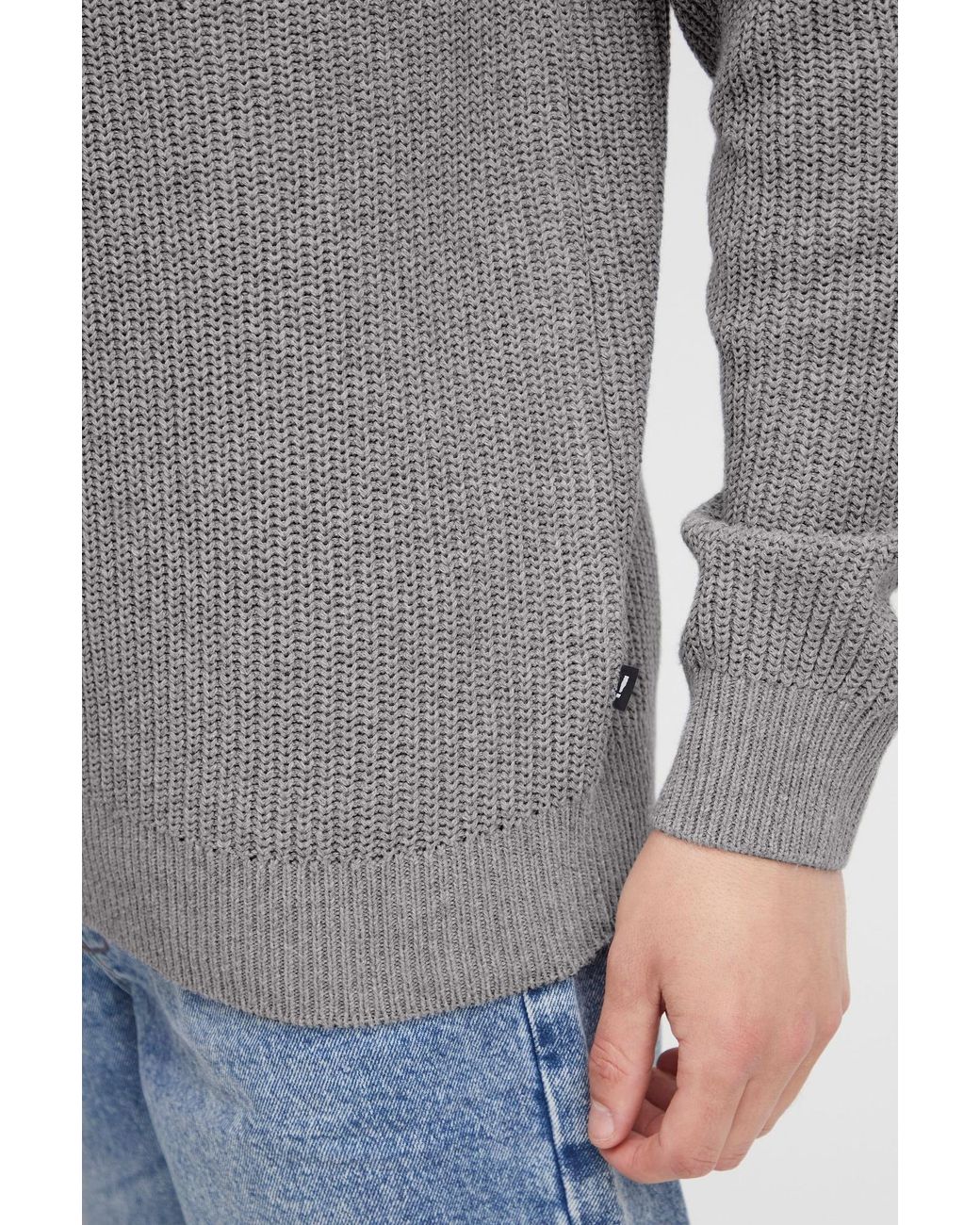 Solid Pullover in Gray für Herren