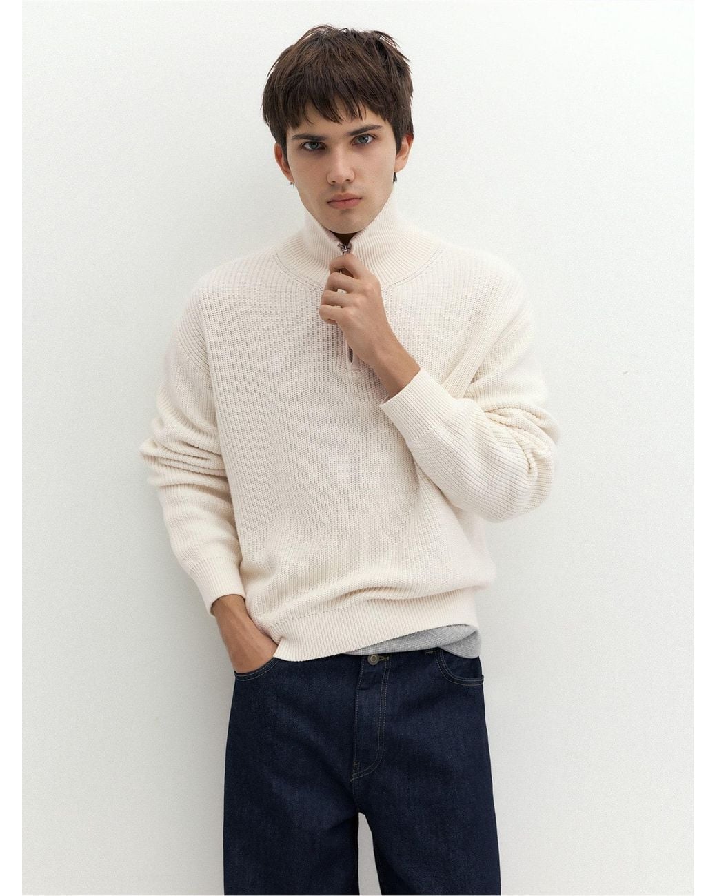 Pull&Bear Pullover in White für Herren