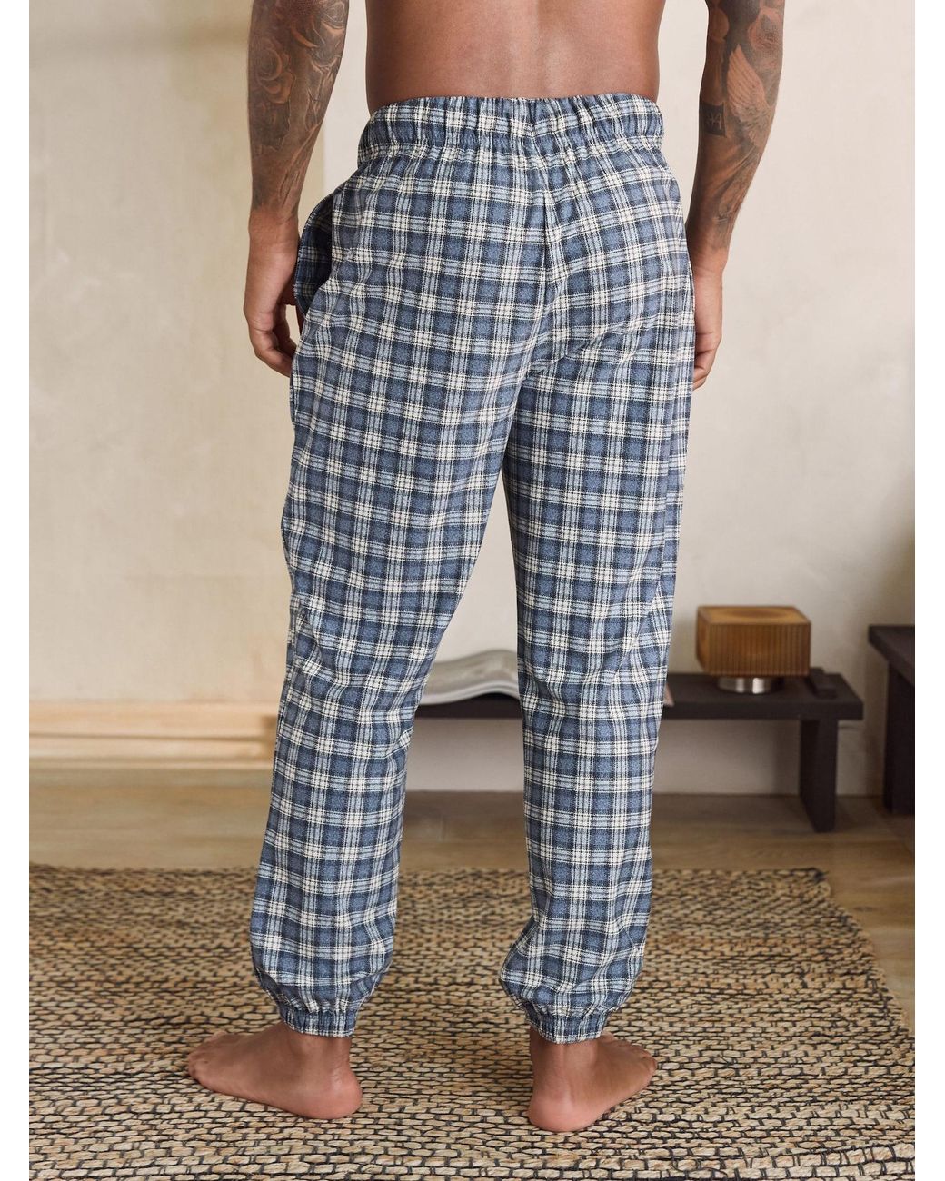 Next Pyjamahose Motion Flex in Blue für Herren