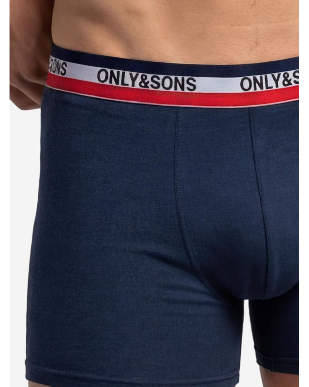 Only & Sons Boxershorts Onsfitz Solid Boxer in Red für Herren