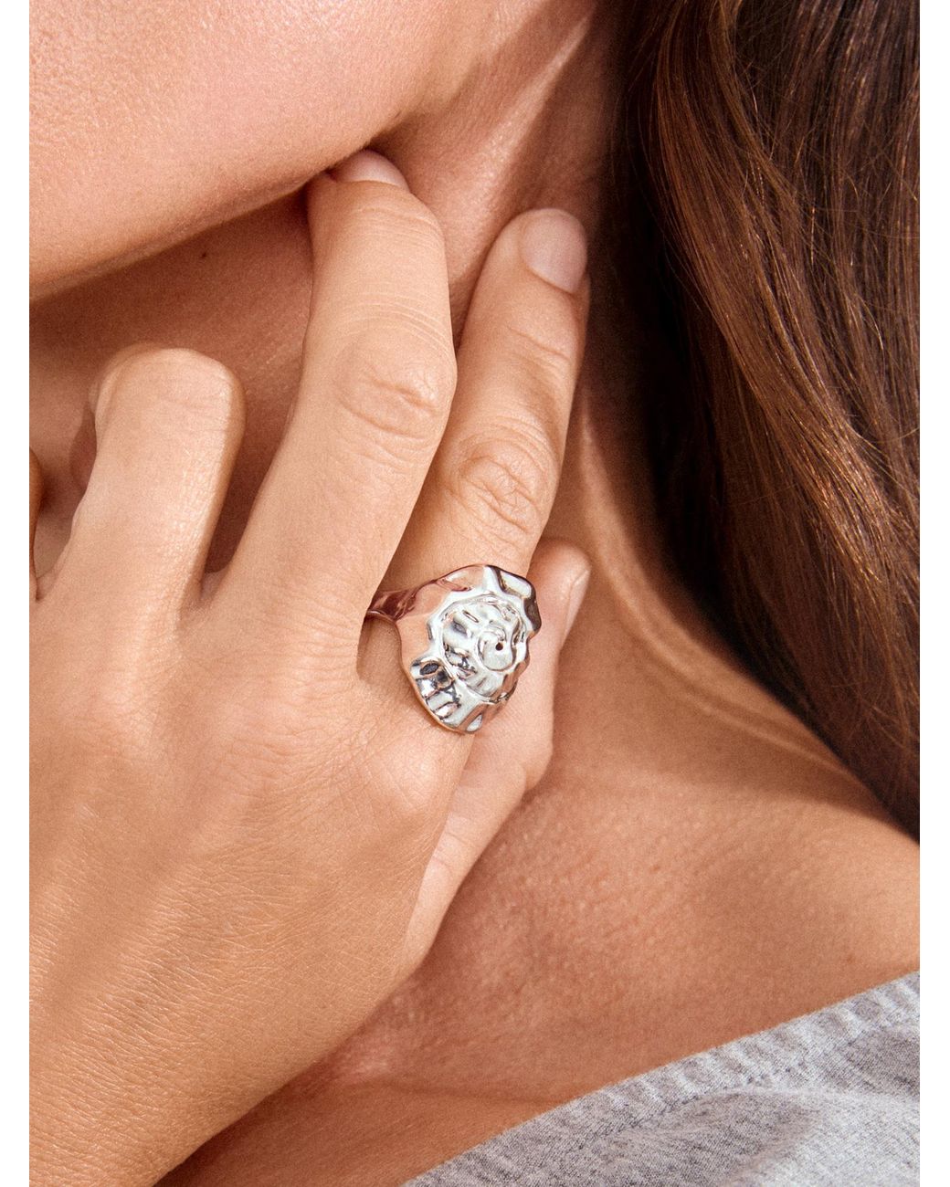 Pilgrim Ring Haze in White für Herren