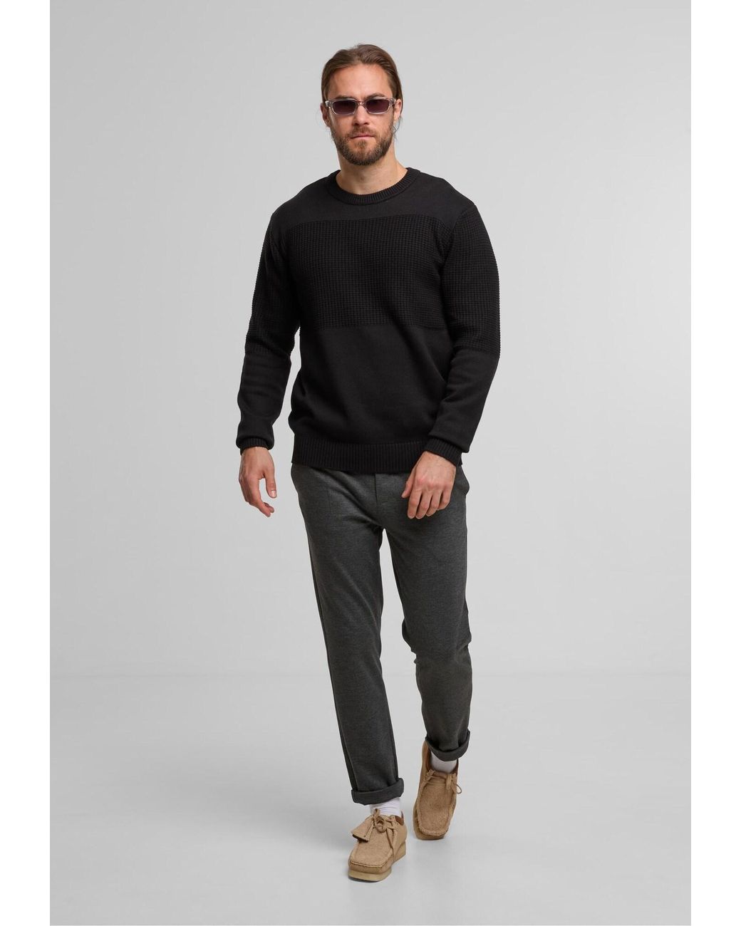 INDICODE Pullover Infame in Black für Herren