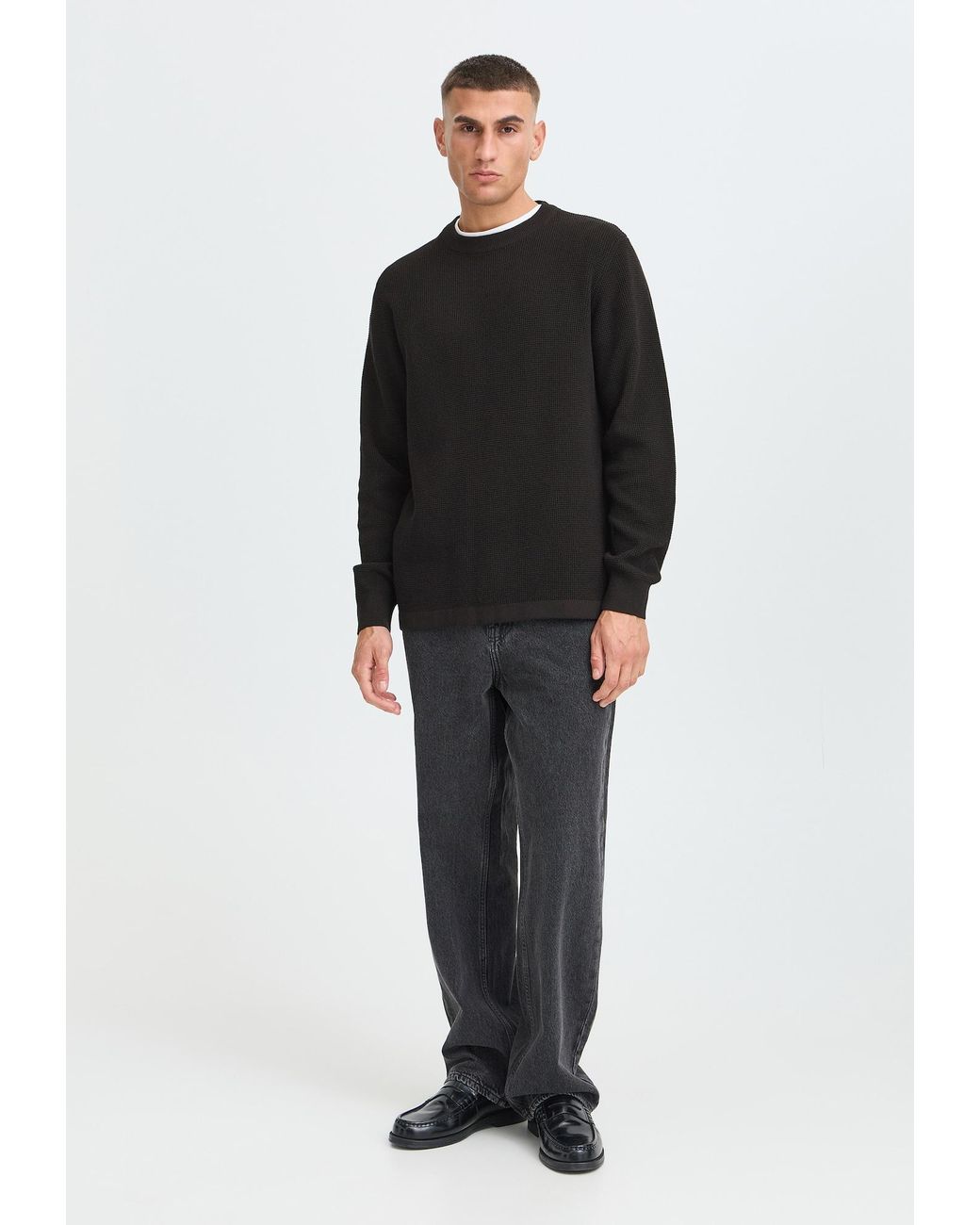 Solid Pullover Sdvian in Black für Herren