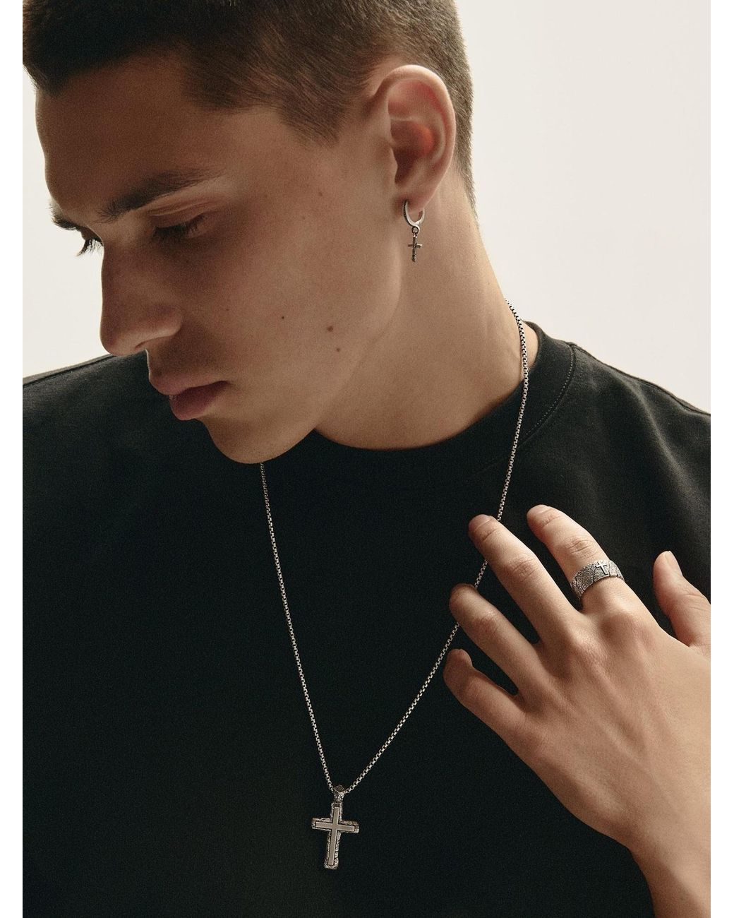 REYTEL Ohrring Endure in White für Herren