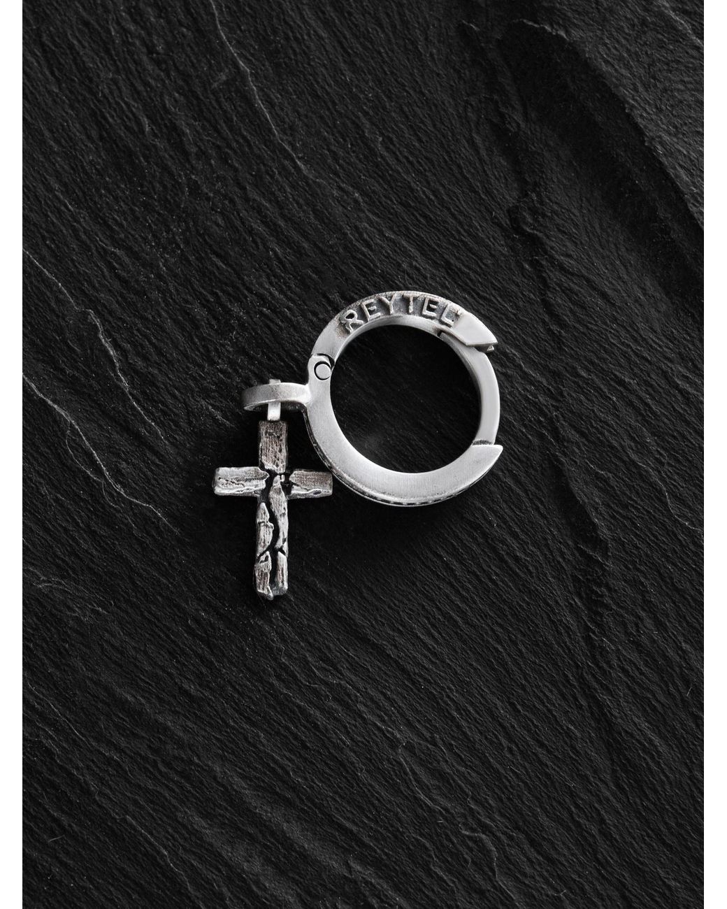 REYTEL Ohrring Endure in White für Herren
