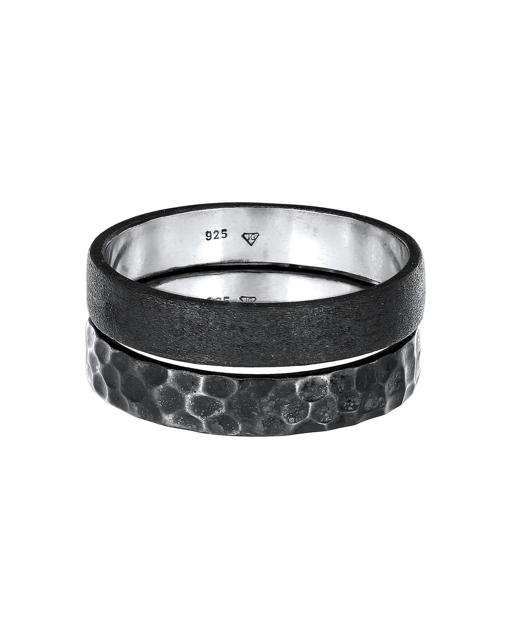 Kuzzoi Ring Set in Black für Herren