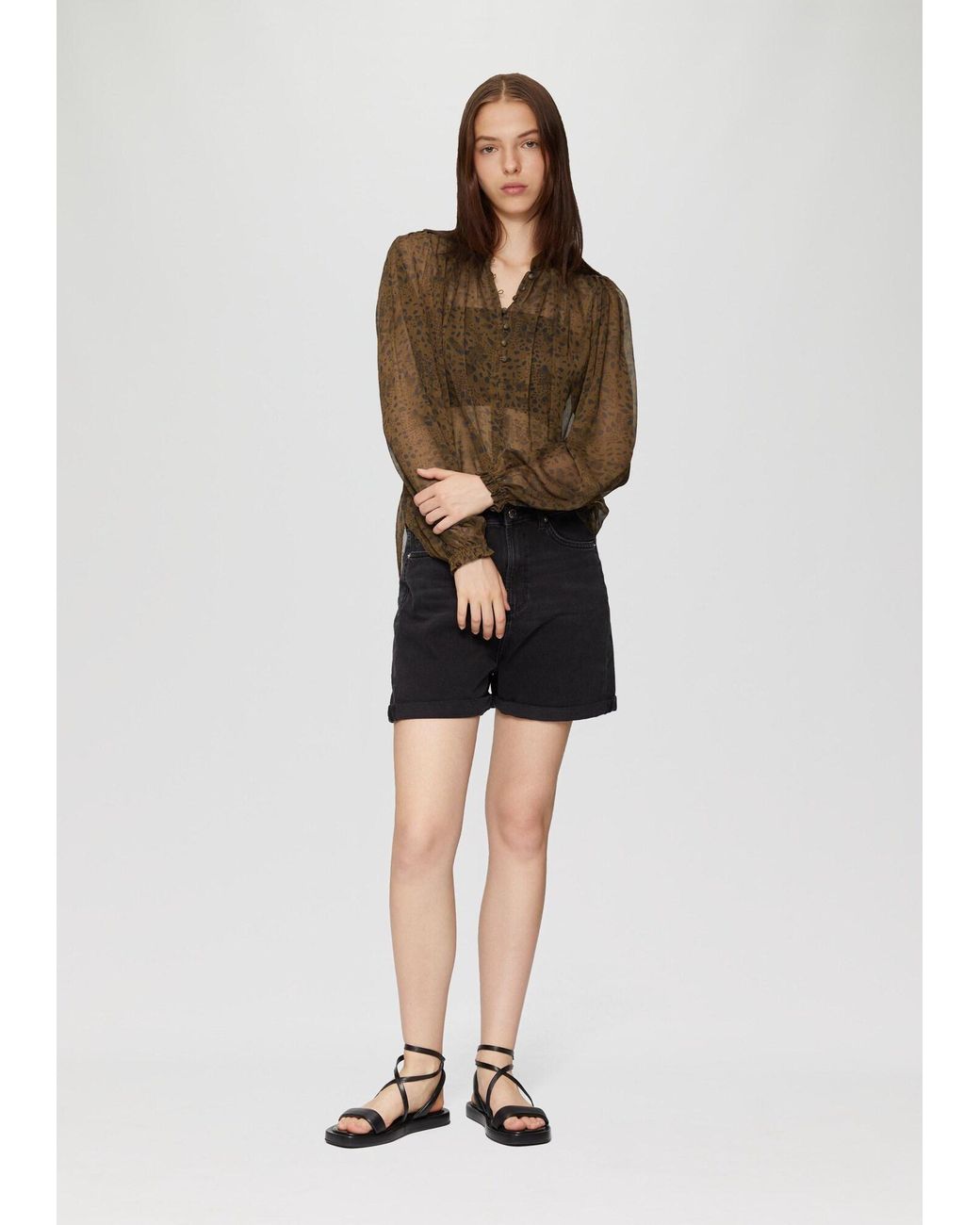 QS Brown Bluse