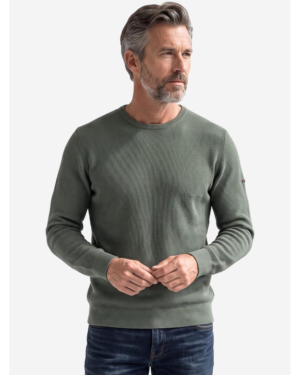 Redmond Pullover Basic in Green für Herren