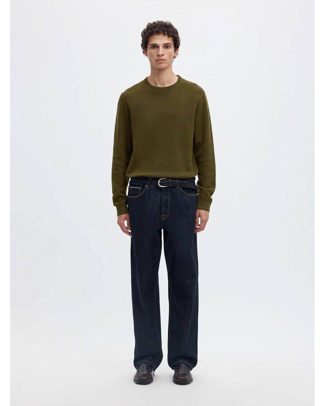 SELECTED Pullover Slhross in Green für Herren