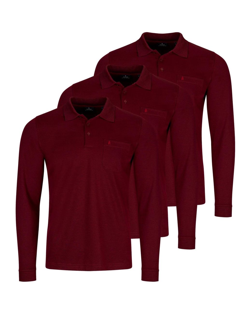 RAGMAN Shirt Basic in Red für Herren