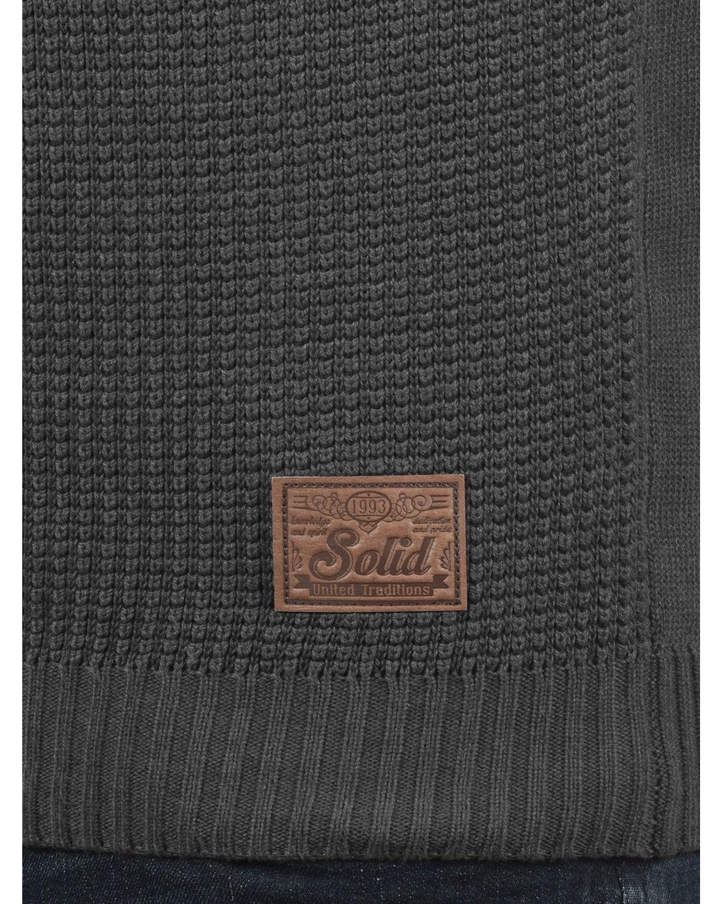 Solid Pullover Tommy in Gray für Herren