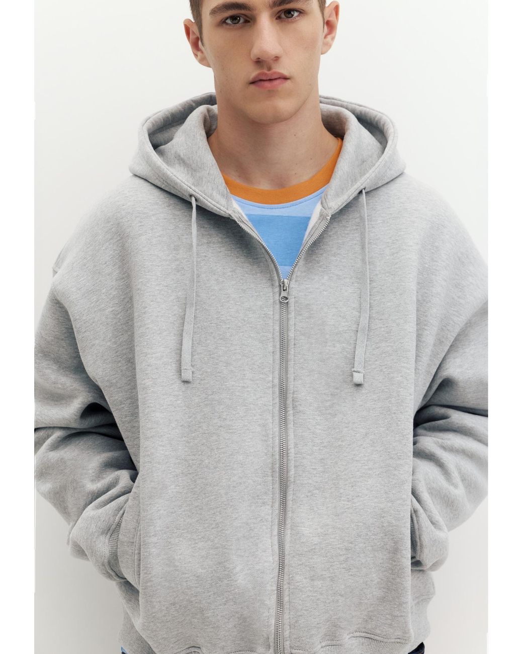 Pull&Bear Sweatjacke in Gray für Herren
