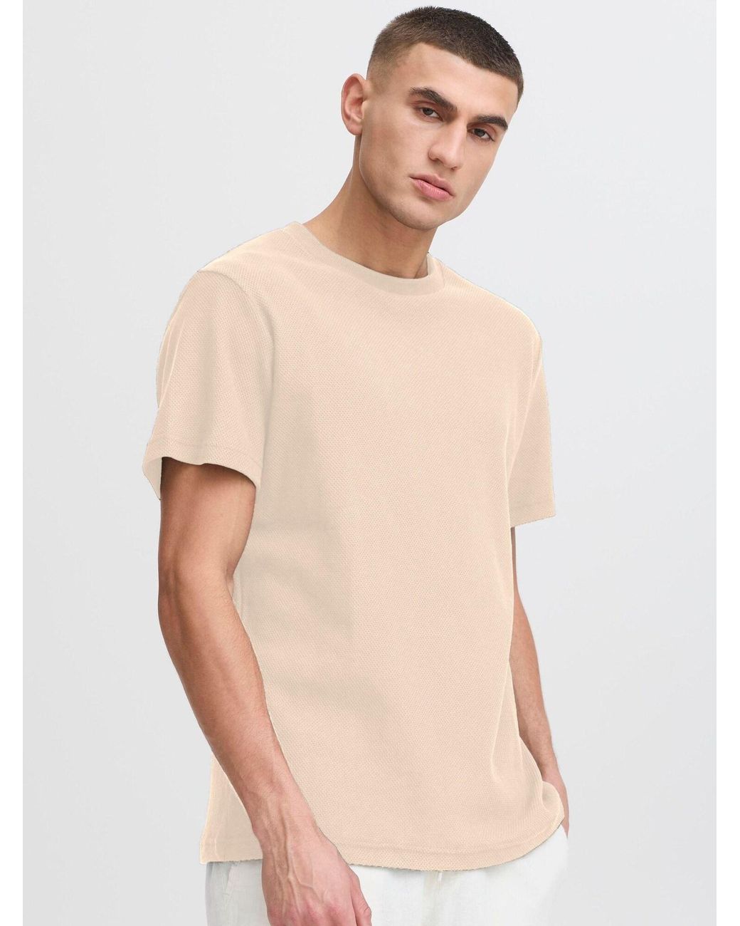 Solid Rundhalsshirt Sdpaul in White für Herren