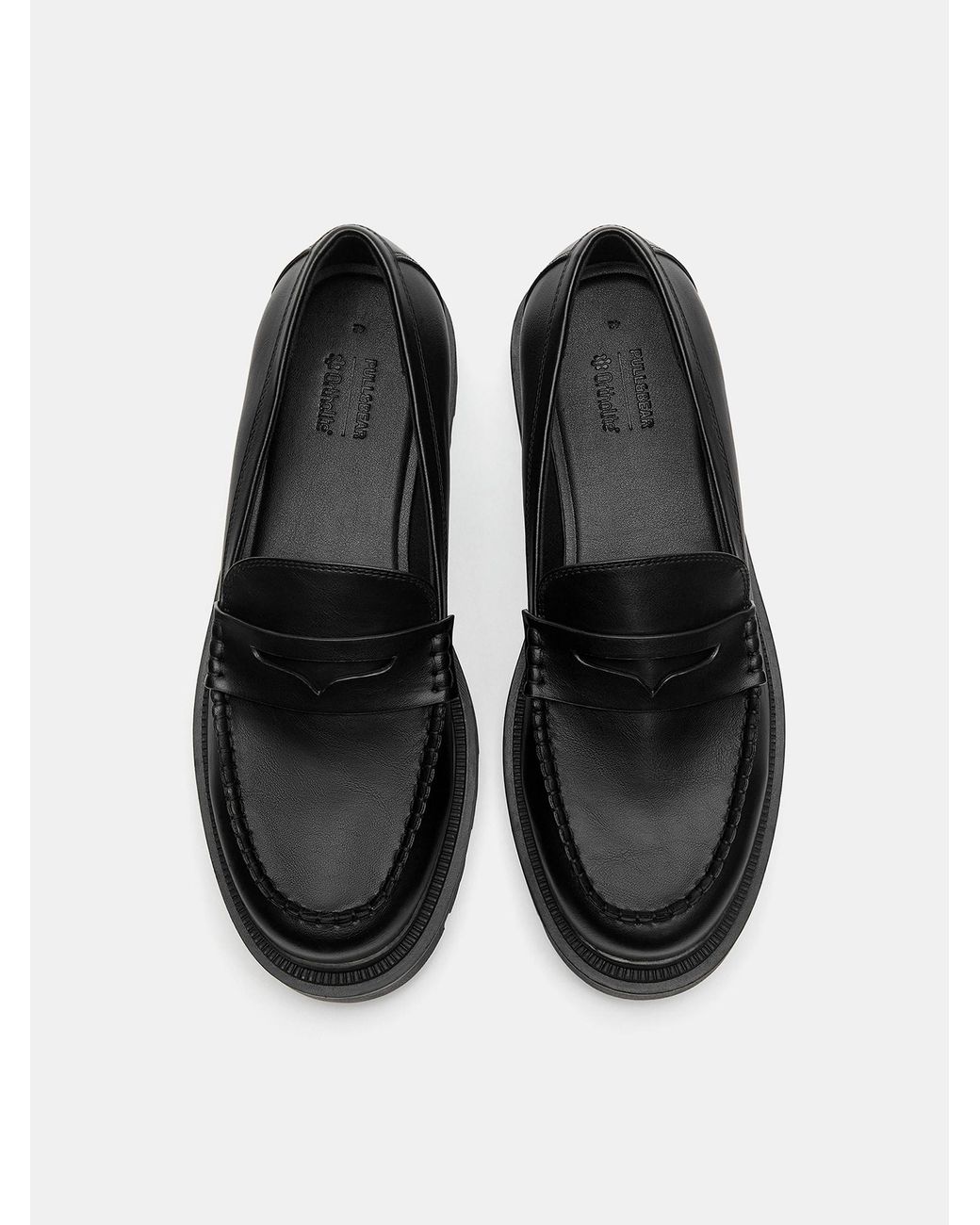 Pull&Bear Slipper in Black für Herren