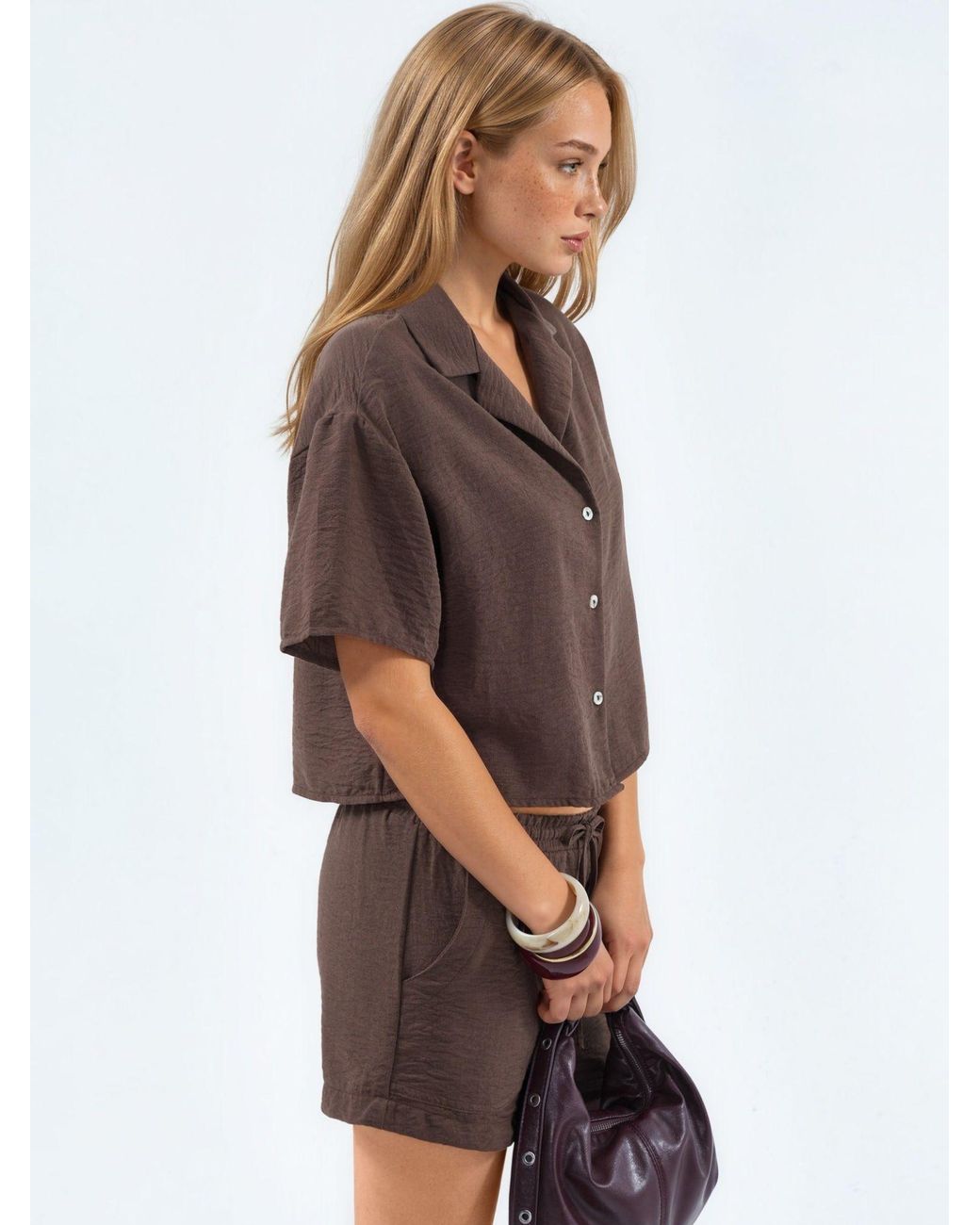 Busem Brown Bluse