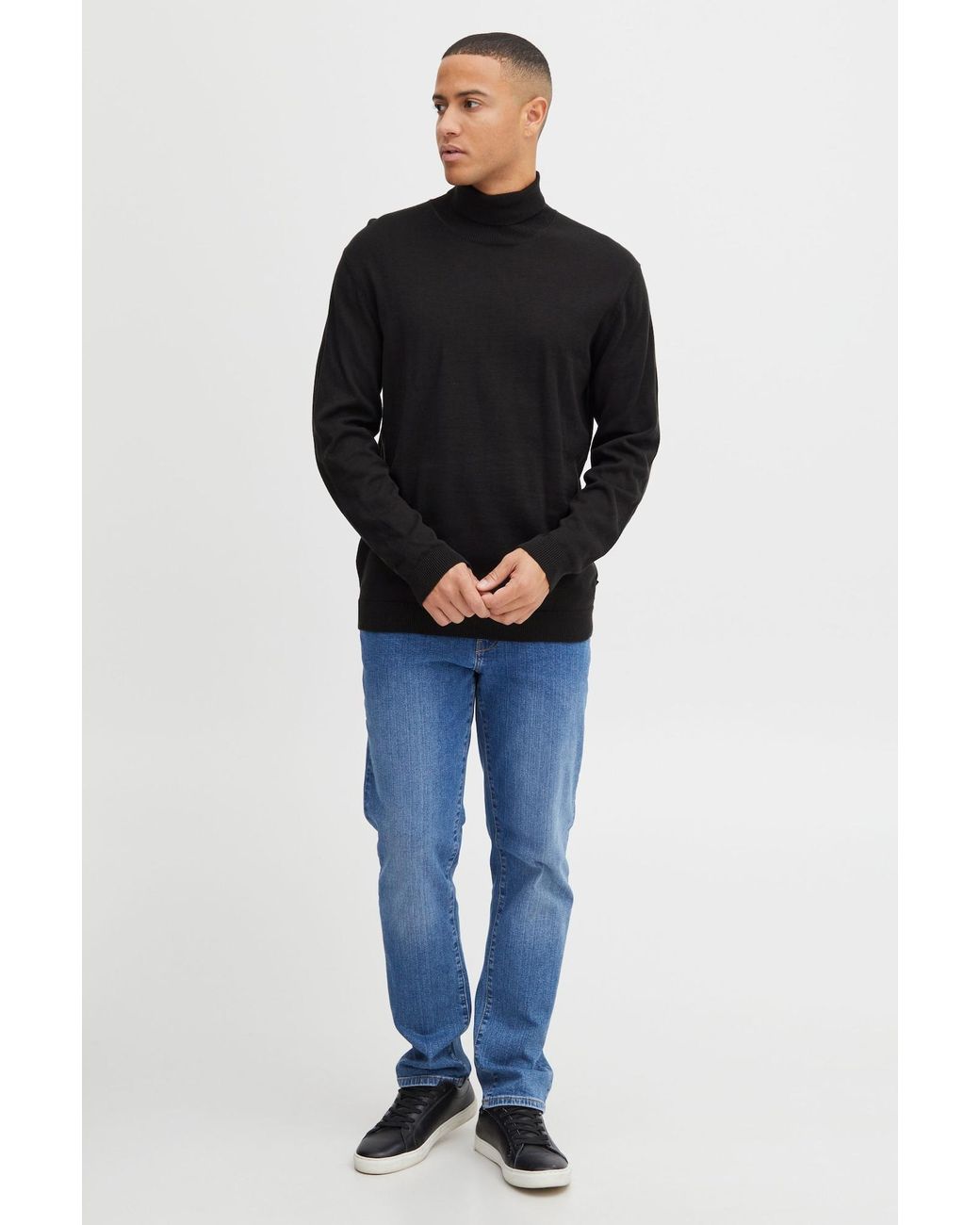 Solid Pullover Denley in Black für Herren