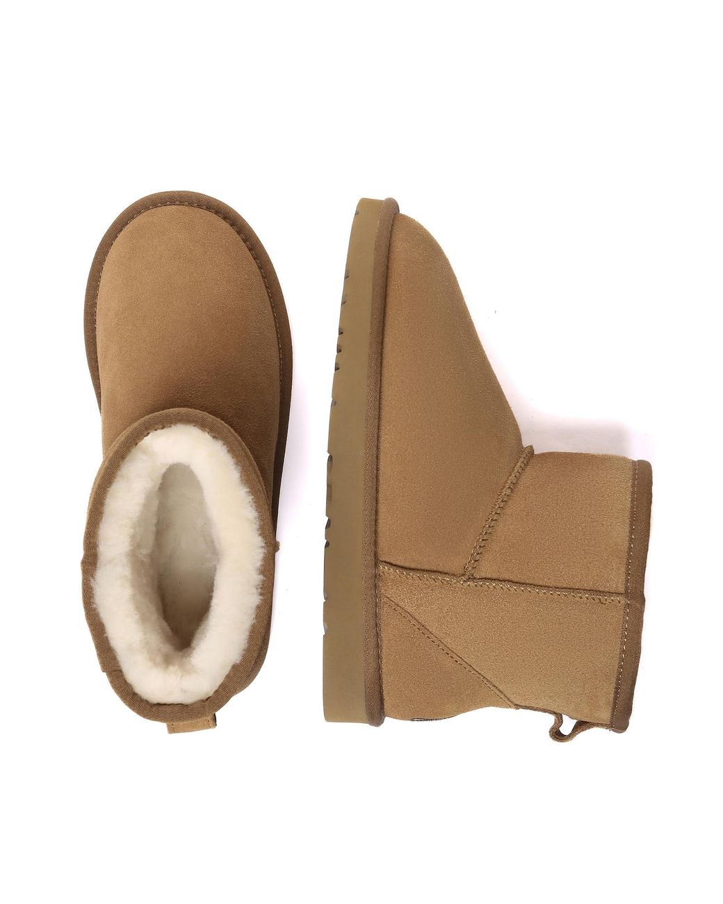 EVER AU Brown Boots Ostrich
