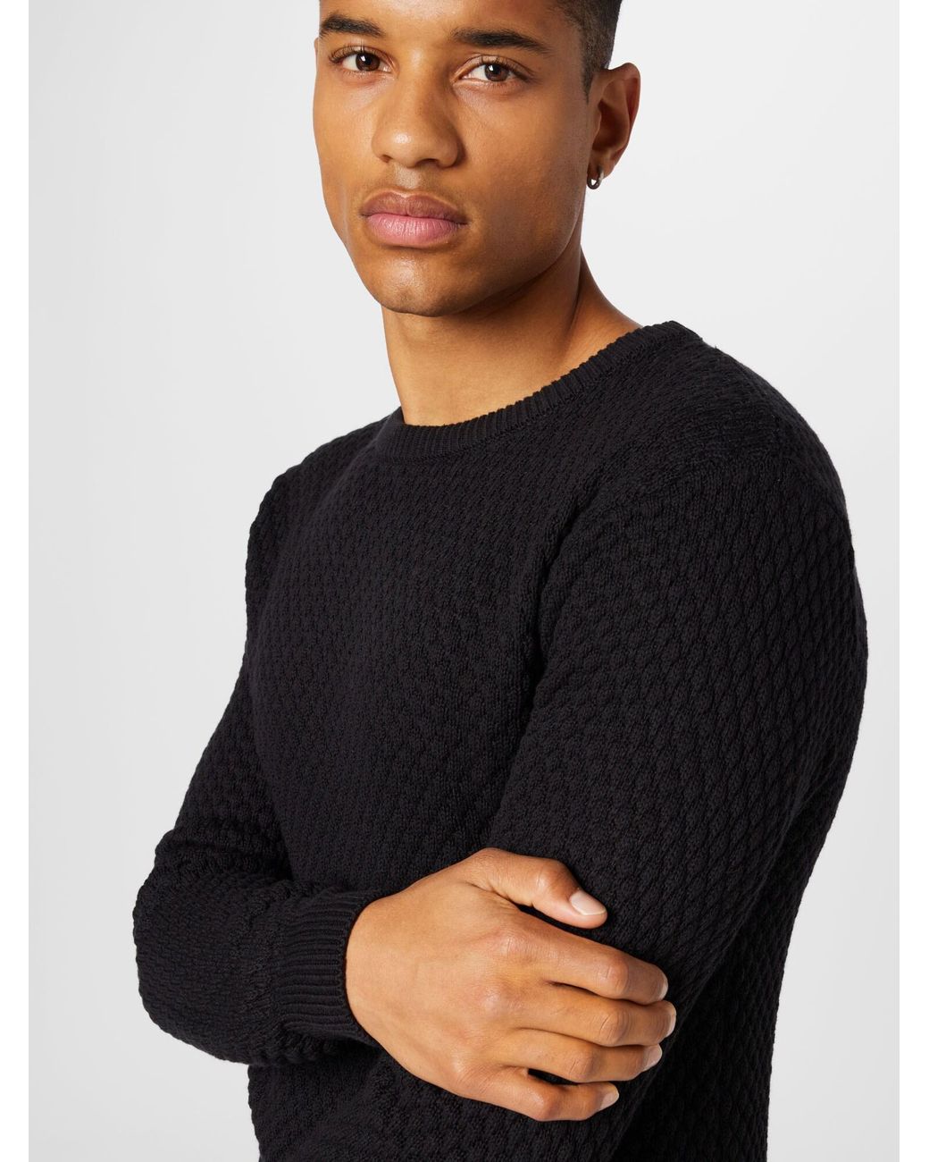 Solid Pullover Clive in Black für Herren