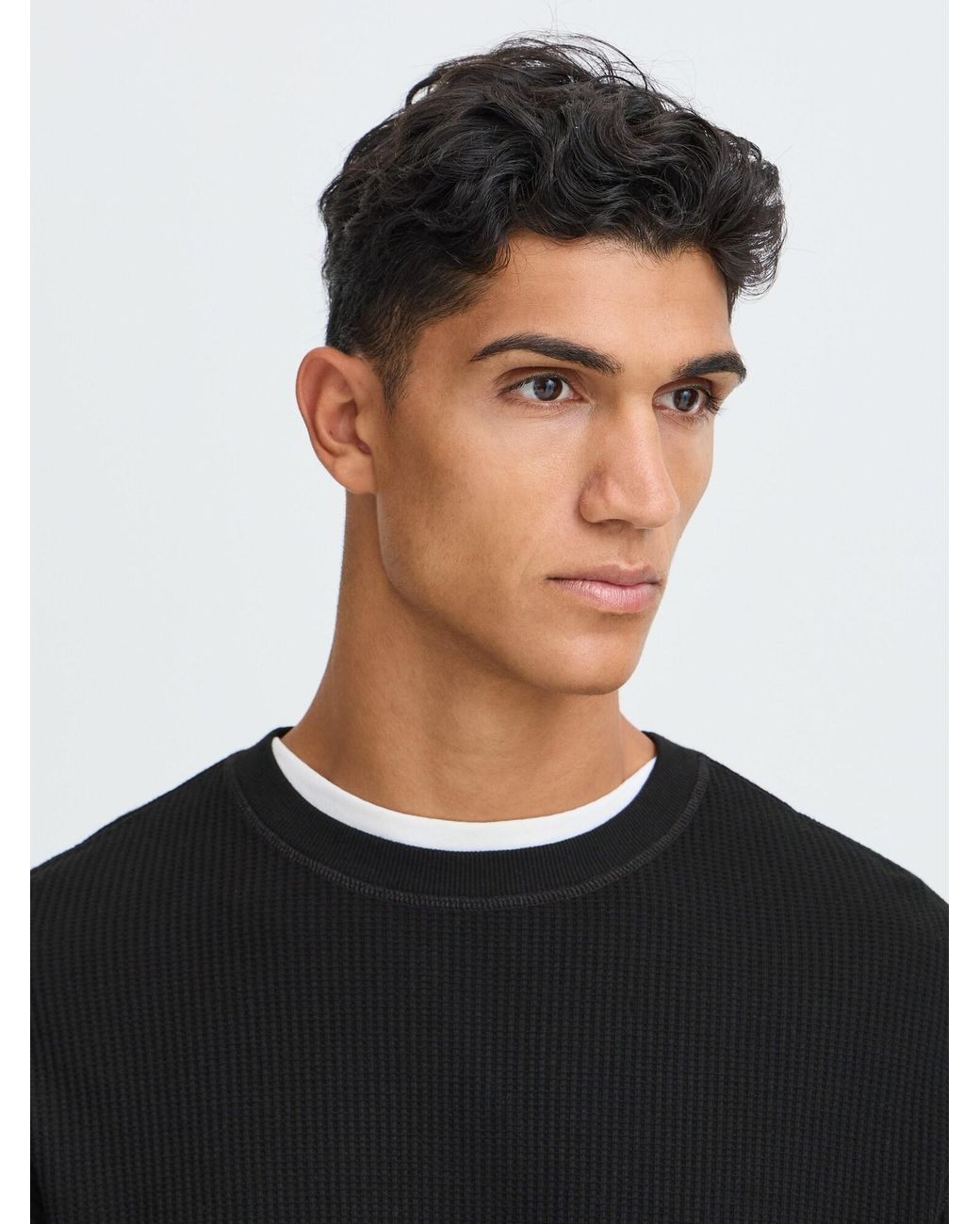 Solid Shirt Sddanton Waffle in Black für Herren