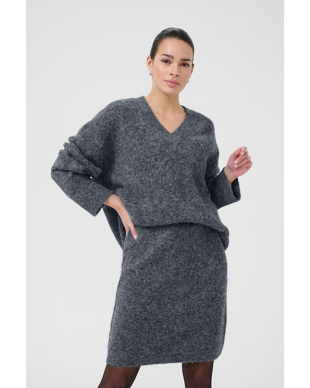 Kaffe Gray Pullover Trudy