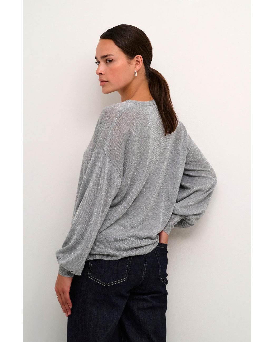 Kaffe Gray Pullover Ka Ankra