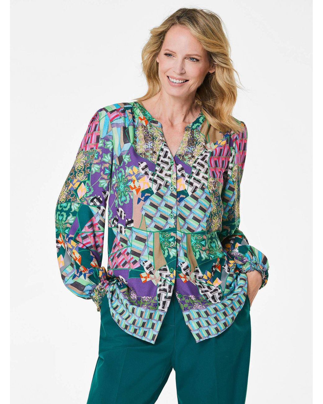 Goldner Blue Bluse