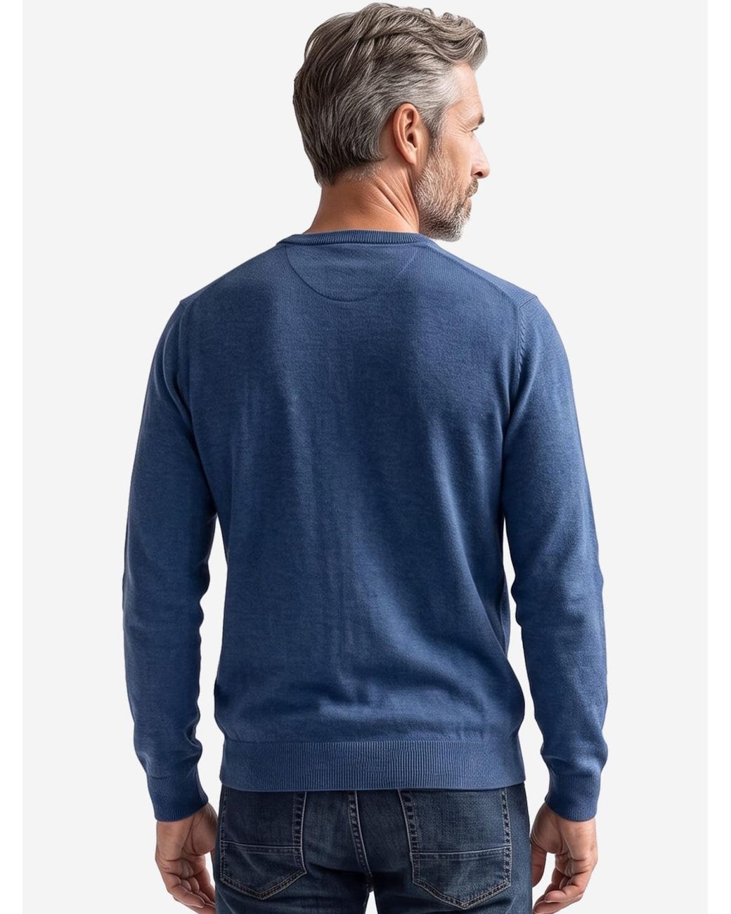 Redmond Strickjacke Basic in Blue für Herren
