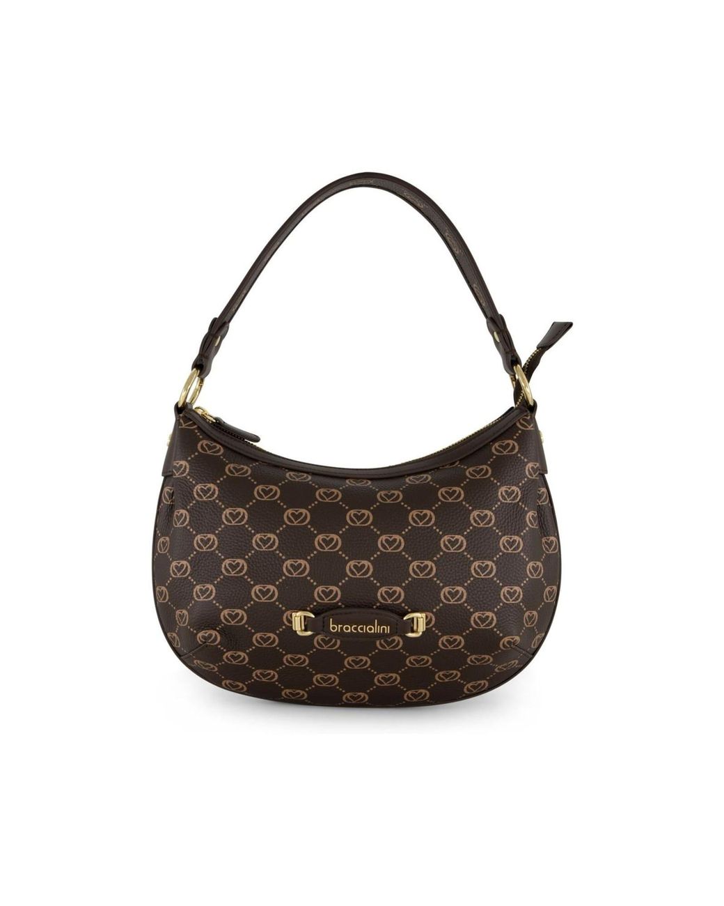 Braccialini Brown Schultertasche Monogram