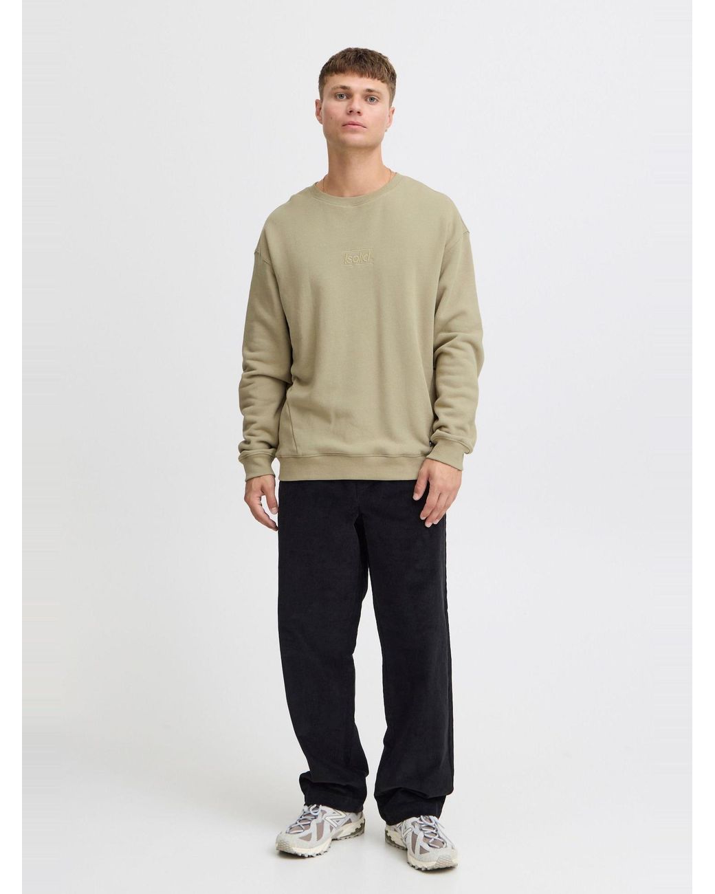 Solid Sweatshirt Moris in Natural für Herren