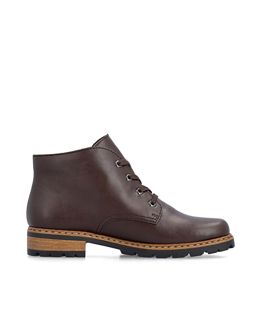 Rieker Brown Schnürstiefelette